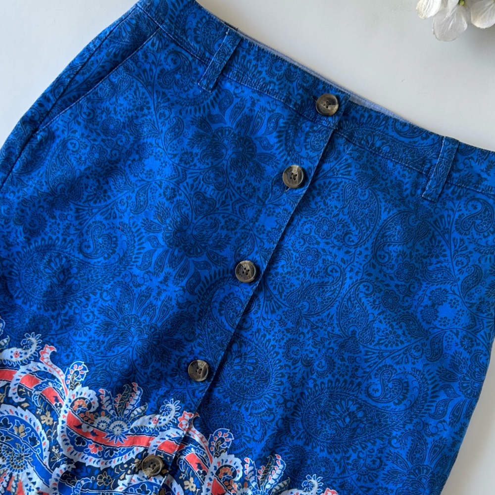 lands‎ end button down paisley skirt - Picture 7 of 8